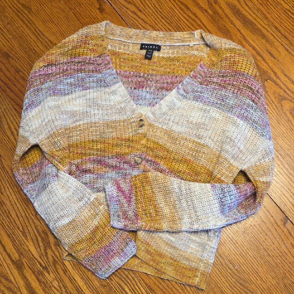 Forever 21 Multicolor V-Neck Sweater